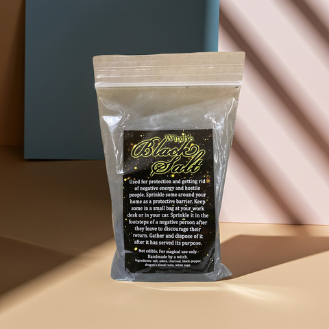 Sal negra displayed as a gourmet cooking ingredient with dark mineral-rich texture.