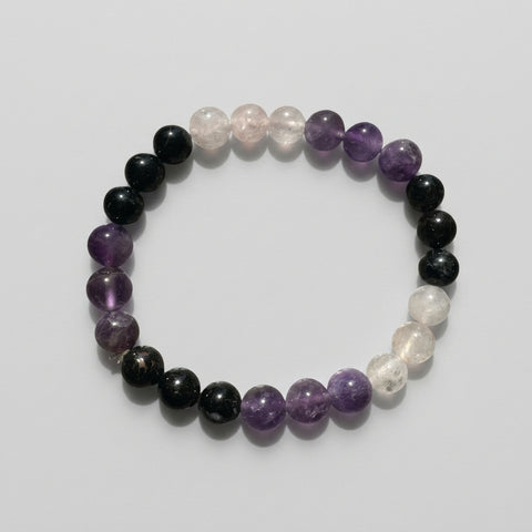 Sanctuary Crystal Bracelet- Amethyst, Rose Quartz & Tourmaline - Incense Pro (Image 3)