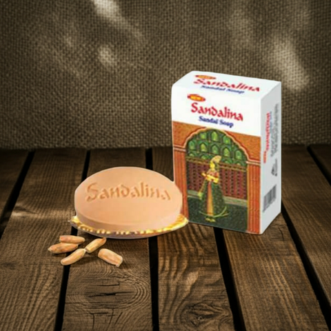 Sandalina Sandal Soap bar for body cleansing, bathing, and everyday skincare care.