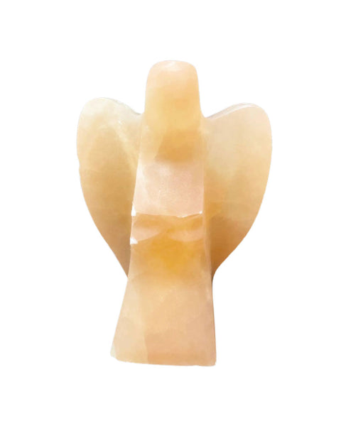 Angel Small Red Selenite angel carving for altar display, chakra work, and spiritual practice.