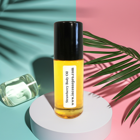 Strawberry Body Oil unisex body oil for daily skin moisture, smooth texture, and post-shower body care.