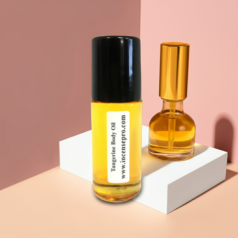 Tangerine Body Oil unisex skin oil for hydrating the body, nourishing dry skin, and everyday moisture support.