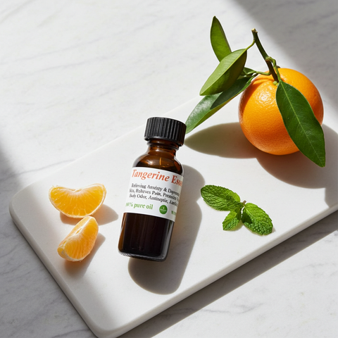 Natural Tangerine Essential Oil with bright citrus scent