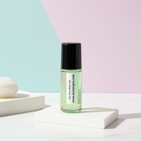 Tea tree moisturizing body oil for unisex skincare, locking in moisture, and keeping skin smooth.