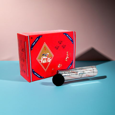 Front view of Three Kings charcoal package with visible logo.