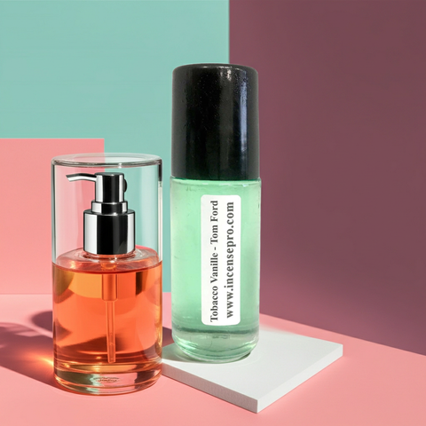 Tom Ford Tobacco Vanille men’s body oil bottle for moisturizing skin, softening texture, and enhancing scent wear.