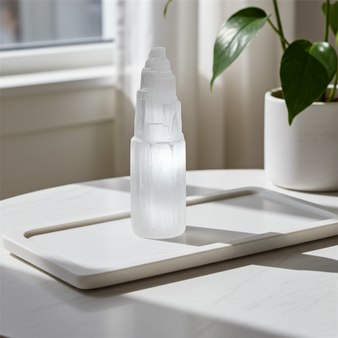 Tower (White Selenite) - Incense Pro