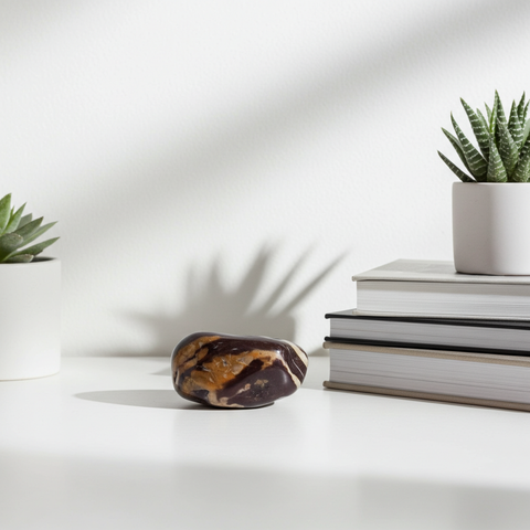 Tree Agate tumbled stone crystal for meditation, grounding, and daily energy work.