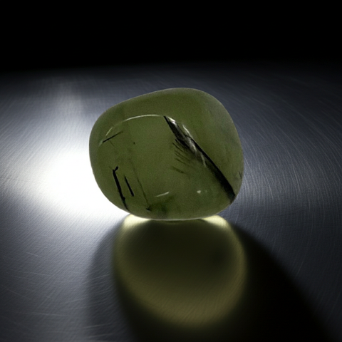 Tumbled Prehnite crystal stone for meditation, emotional healing, and daily crystal use.