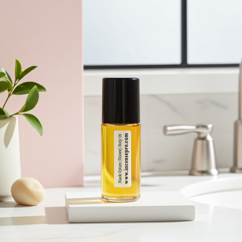 Black Opium unisex body oil for hydrating the skin and layering a bold signature scent.