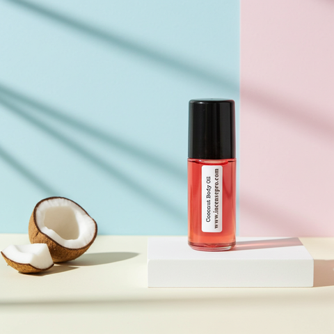 Coconut Body Oil unisex oil bottle for hydrating dry skin, locking in moisture, and everyday skincare use.