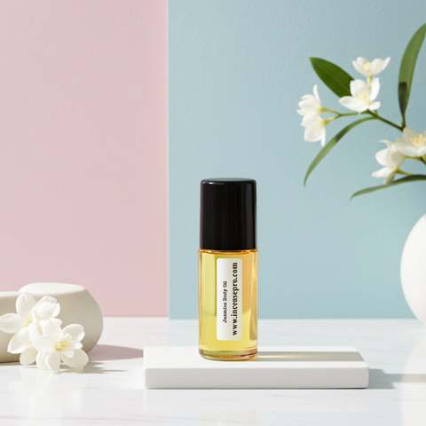Jasmine Body Oil unisex oil bottle for daily skin nourishment, lightweight hydration, and smooth body care.