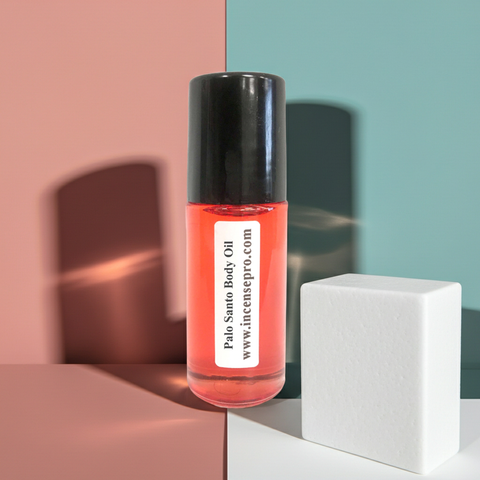 Palo Santo Body Oil unisex skin oil for body moisturizing, post-shower care, and light scented wear.