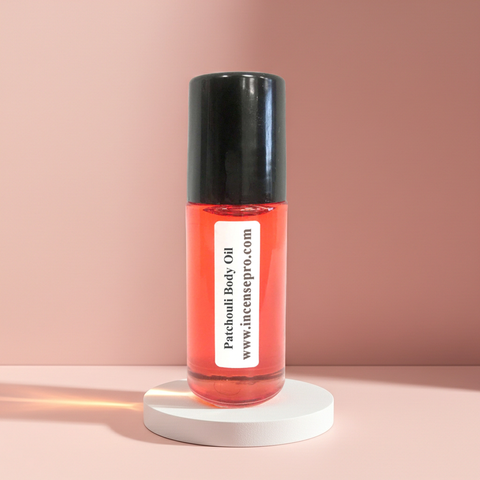 Patchouli Body Oil scented body oil for unisex skincare, moisturizing, and layering an earthy patchouli scent.