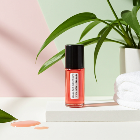 Almond Sweet Unisex Body Oil bottle for body care, skin nourishment, and maintaining smooth healthy-looking skin.