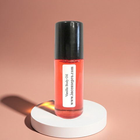 Vanilla Body Oil unisex body oil for hydrating dry skin, smoothing rough patches, and everyday body care.