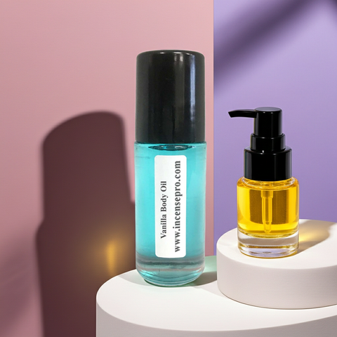 Vanilla Body Oil unisex body moisturizer oil for soft skin, daily hydration, and nourishing body care.