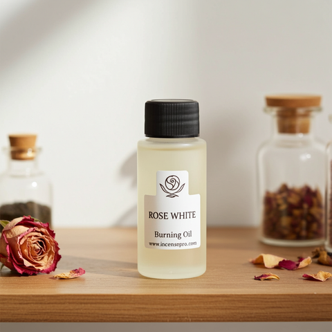 White Rose Burning Oil for a Soft Floral Aroma