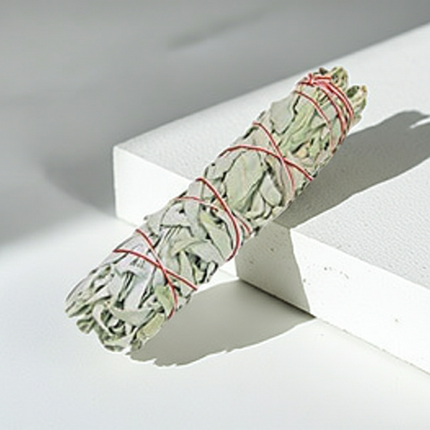 Natural White Sage smudge bundle, 8–9 inches long