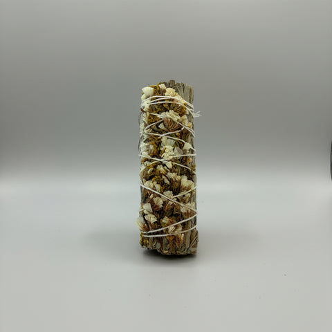 White Sage Smudge Stick with Dried Flowers - Incense Pro