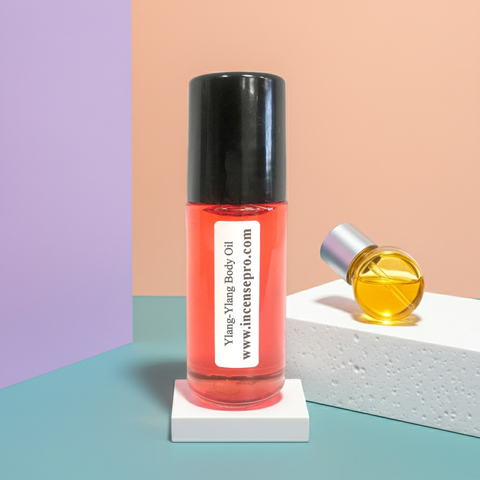 Ylang-Ylang Body Oil unisex massage oil for relaxing body massage, skin conditioning, and aromatic self-care.