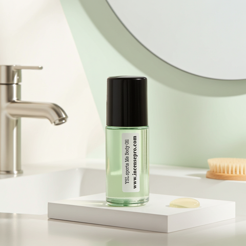 YSL body oil with sports fragrance in bottle form for hydrating skin, daily body care, and fresh scent wear.