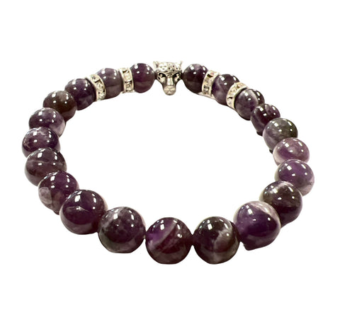 Amethyst Bracelet purple crystal healing anxiety relief spiritual jewellery