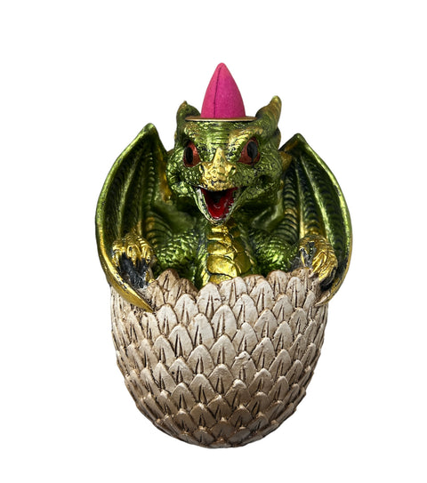 Baby Dragon waterfall backflow incense burner with dramatic mist dragon breath display