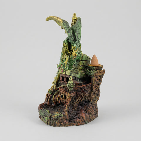 Backflow Incense Burner- Dragon and the Castle - Incense Pro