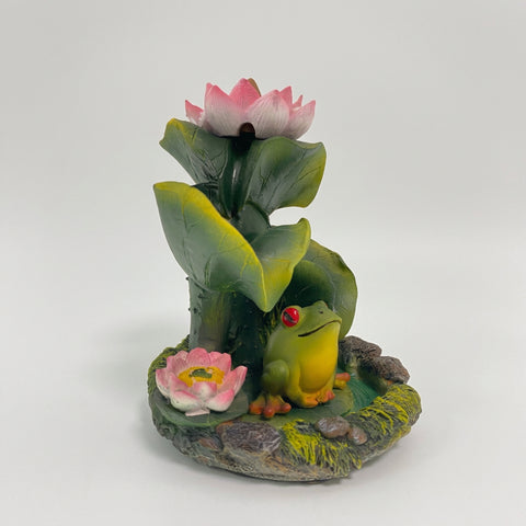 Backflow Incense Burner- Frog with Lilies - Incense Pro