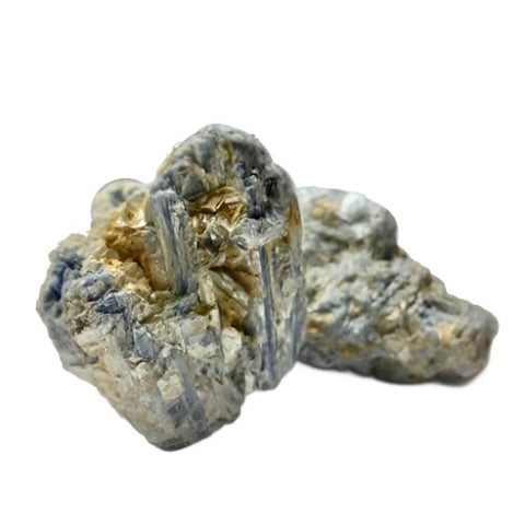 Blue kyanite crystal cluster raw gemstone for energy balancing, altar use, and mineral display.