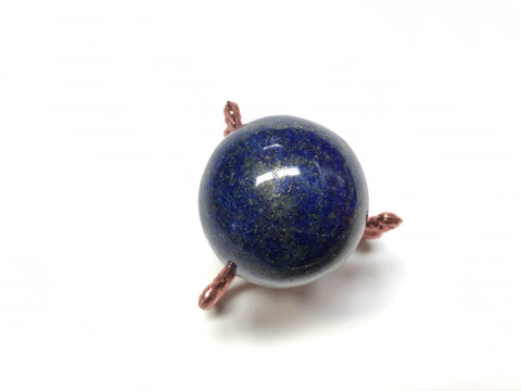 Blue Lapis Lazuli stone ball for altar display, meditation, and crystal collection use.