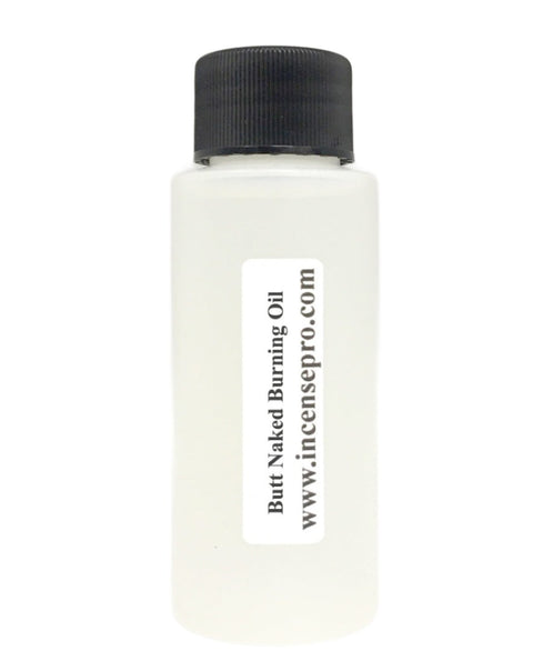 Butt Naked Burning Oil bottle with fresh tropical fruity fragrance