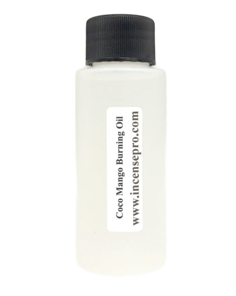 Coco Mango Burning Oil bottle with tropical coconut and mango fragrance