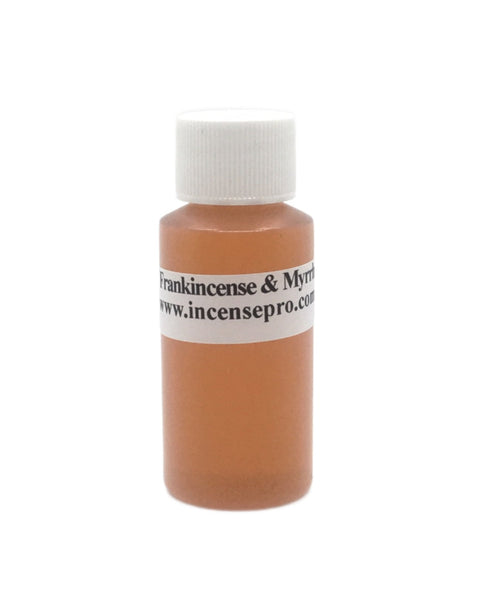 Frankincense and Myrrh Burning Oil bottle with sacred deep resinous fragrance