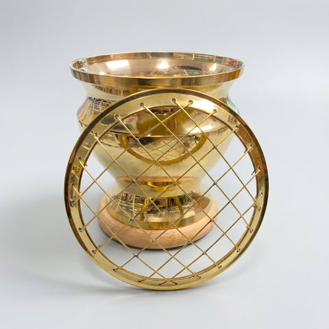Brass Burner with Screen & Coaster - Incense Pro (Image 3)