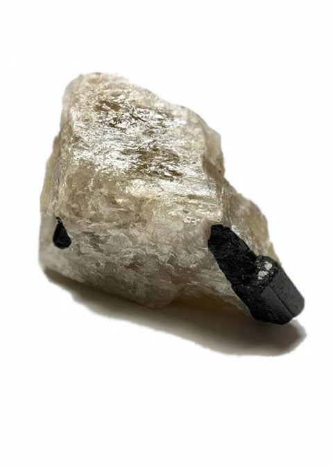 Crystal Cluster Calcite Tourmaline amplified protection natural specimen
