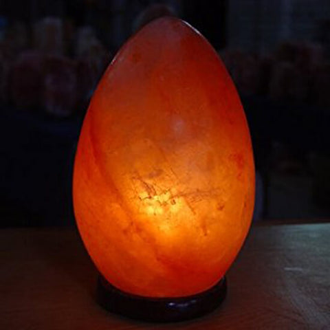 Himalayan Salt Smooth Lamp 6-7lb authentic pink crystal with polished surface for modern home decor and wellness.