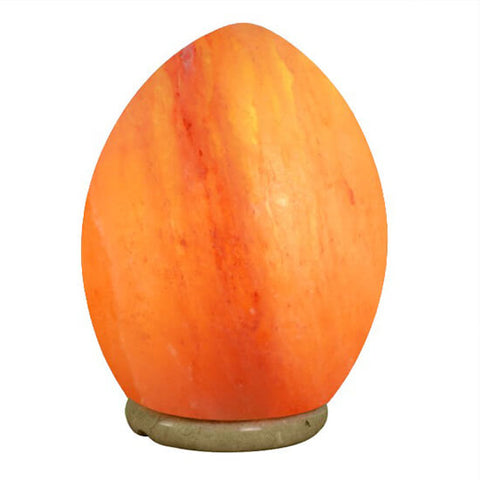 Himalayan Salt Smooth Lamp for bedroom use to generate negative ions, reduce stress, and improve air quality.