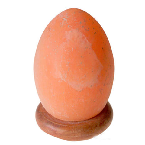 Himalayan Salt Smooth Lamp polished finish emitting warm amber glow for air purification and home wellness.