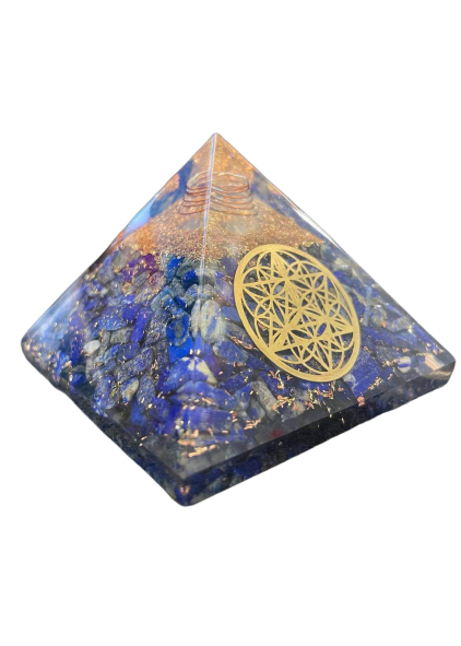 Lapis Lazuli Orgonite Pyramid - Incense Pro (Image 2)