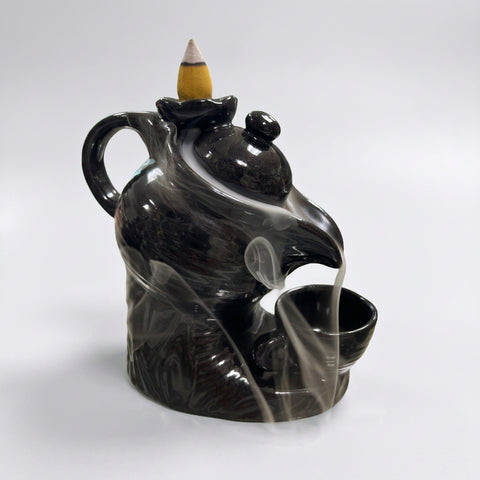 Magical tea pot waterfall incense burner, view 2