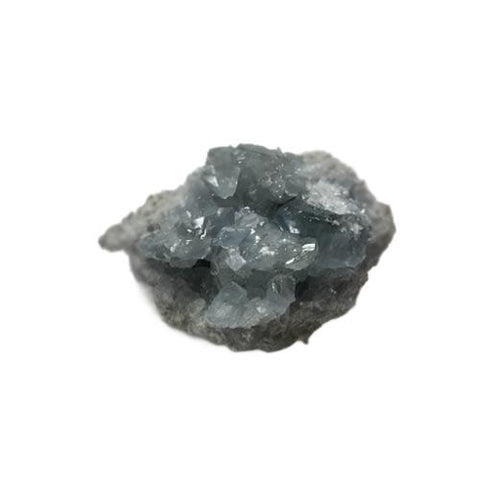 Natural Celestite Cluster geode stone for altar decor, meditation sessions, and calming room energy.