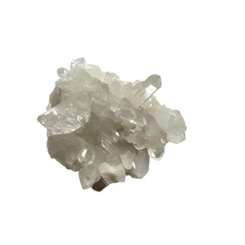 Clear Quartz crystal cluster for energy cleansing, meditation, and home decor display.