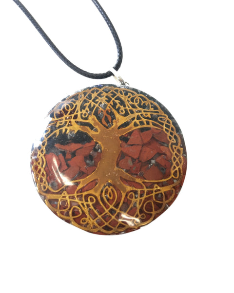 Orgone Pendant Tree of Life sacred growth connection abundance orgonite jewelry