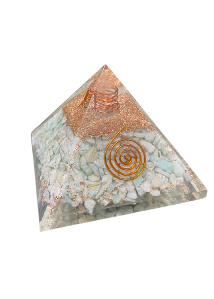 Orgonite Pyramid (Rose quartz, amethyst and clear quartz) - Incense Pro (Image 2)