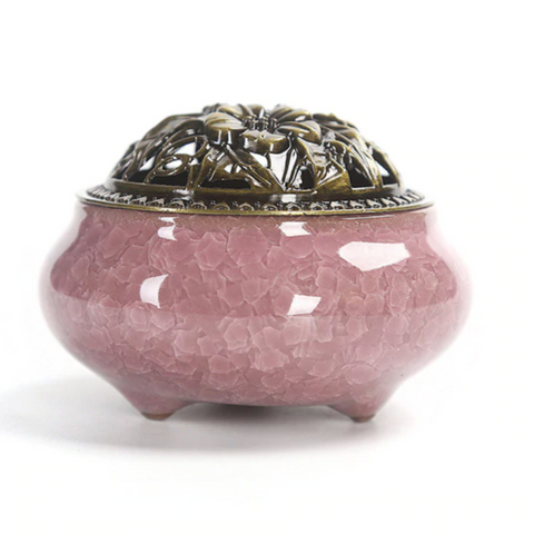 Fine porcelain incense burner with classical elegant quality for sticks and cones