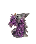 Purple Dragon Head backflow incense burner with mystical dark purple dragon and cascading mist