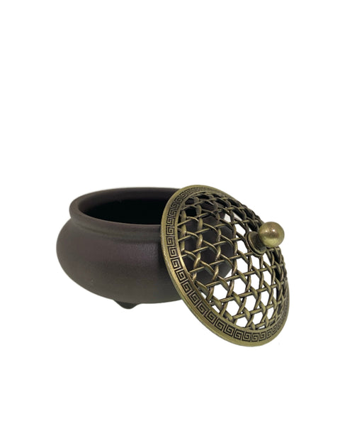 Resin incense burner for traditional charcoal and resin burning