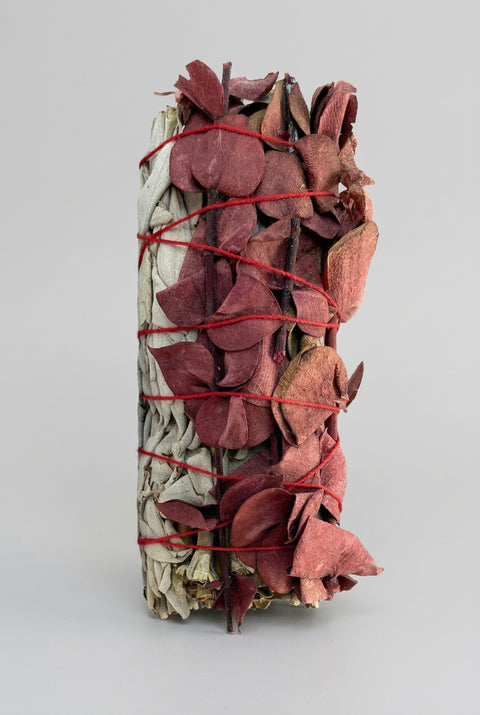 Sage Infused with Dragon's Blood 4 Inch Smudge Stick - Incense Pro